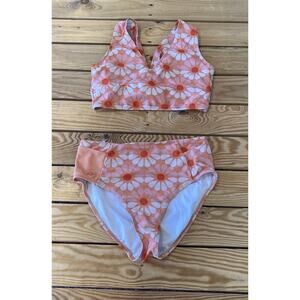 Nani Swimwear Daisy Two Piece Swimsuit Size Small Women’s Orange